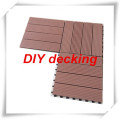 Tuile de Decking de DIY WPC de décoration extérieure pour la pelouse extérieure